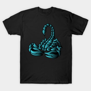 Blue Scorpion, Tribal Art Style T-Shirt